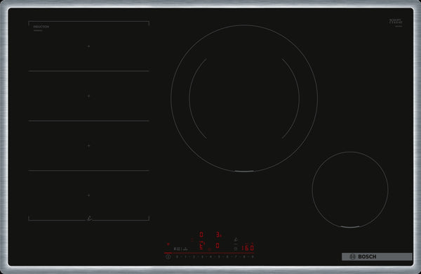 Bosch Serie 6 PXE845HC1E kogeplade Sort Indbygget 80 cm Zone induktionskogeplade 4 zone(s)
