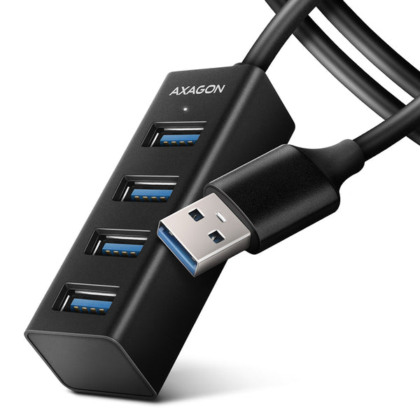 Axagon HUE-M1AL interface hub USB 3.2 Gen 1 (3.1 Gen 1) Type-A 5000 Mbit/s Sort
