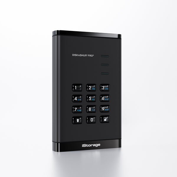 iStorage diskAshur PRO3 HDD ekstern harddisk 5 TB USB Type-C 3.2 Gen 1 (3.1 Gen 1) Sort