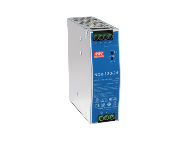 LevelOne POW-2442 enhed til strømforsyning 120 W Blå, Sølv