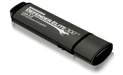 Kanguru Encrypted Defender Elite300 256GB USB 3.2 Gen 1 Sort