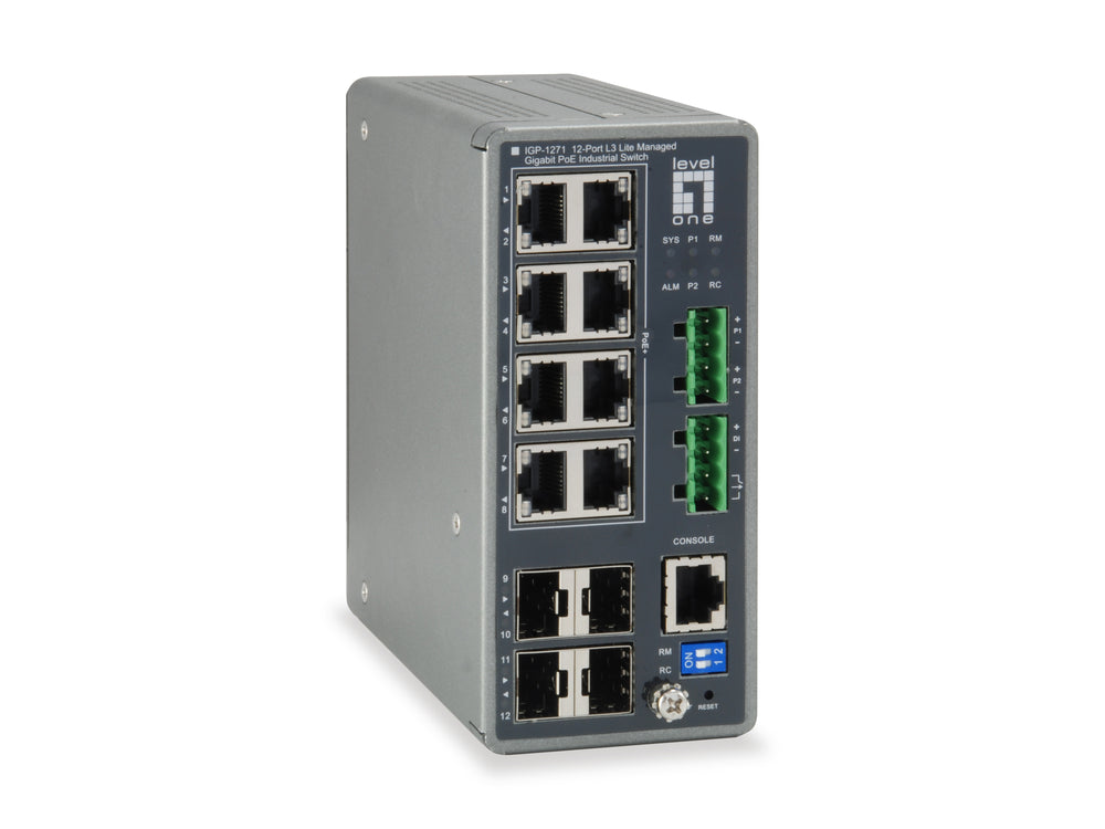 LevelOne IGP-1271 Switch 12-porte Gigabit  PoE+