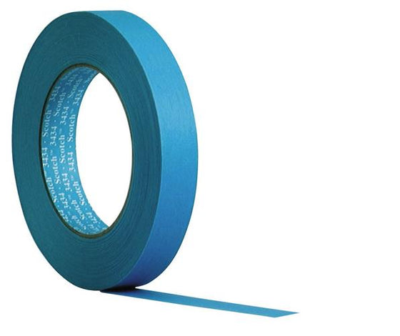 Afdækningstape lyseblå 25mm x 50m høj vedhæftning opløsningsmiddelafvisende 3M