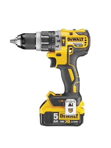 Kompakt 18V akku slagboremaskine 70Nm, 2x5Ah, kulløs motor, 15-trins moment - DeWalt