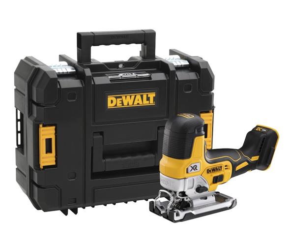 Akku stiksav 18V med justerbar sko og antiridse, uden batteri - DeWalt