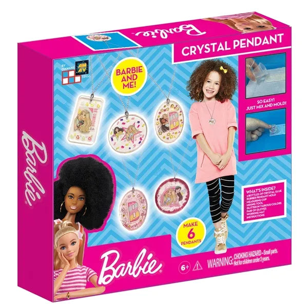 Krystal smykkesæt til Barbie – lav egne vedhæng og halskæder, inkl. forme og lim – Barbie