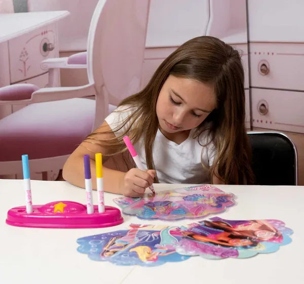Natlampe og dekorationssæt til malede 3D Barbie-billeder med base og lys – Barbie