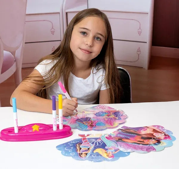 Natlampe og dekorationssæt til malede 3D Barbie-billeder med base og lys – Barbie