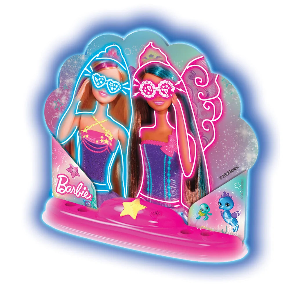Natlampe og dekorationssæt til malede 3D Barbie-billeder med base og lys – Barbie