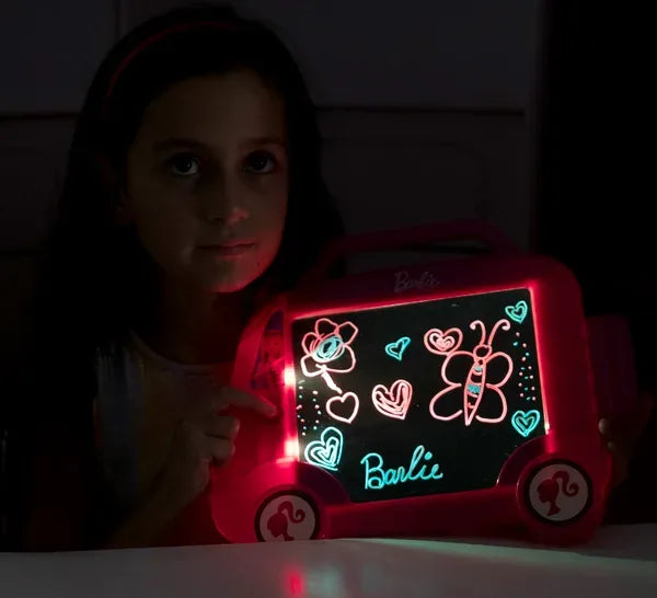 LED-tegnetavle Glow Pad med farveskiftende lys – Barbie