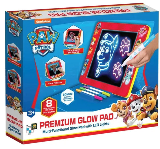 Glow Pad tegnetavle med LED-lys og tilbehør – Paw Patrol