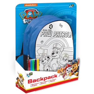 Rygsæk med mal selv Paw Patrol til børn – inkl. 5 tusser, 26x37 cm, 3+ år – Paw Patrol