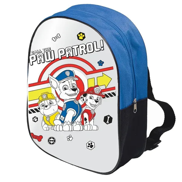 Rygsæk med mal selv Paw Patrol til børn – inkl. 5 tusser, 26x37 cm, 3+ år – Paw Patrol