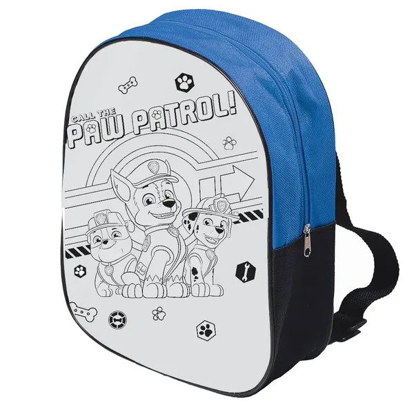 Rygsæk med mal selv Paw Patrol til børn – inkl. 5 tusser, 26x37 cm, 3+ år – Paw Patrol