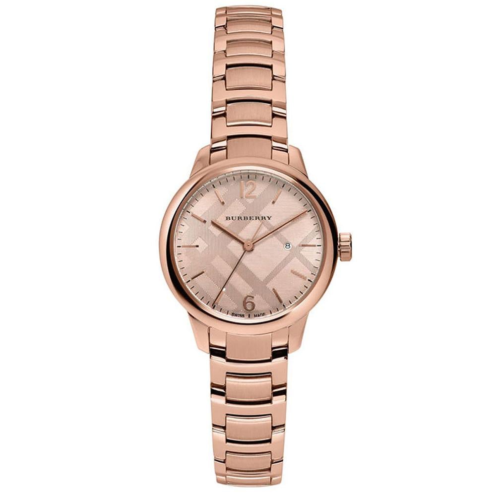dameur roseguld Swiss rustfrit stål Burberry lænke Bu10116