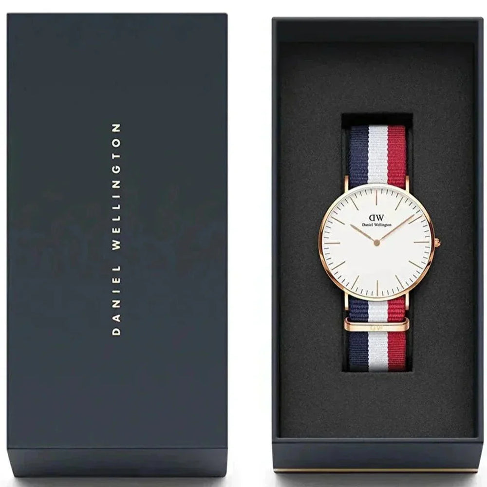 Daniel Wellington Classic Cambridge hvidt herreur Dw00600003