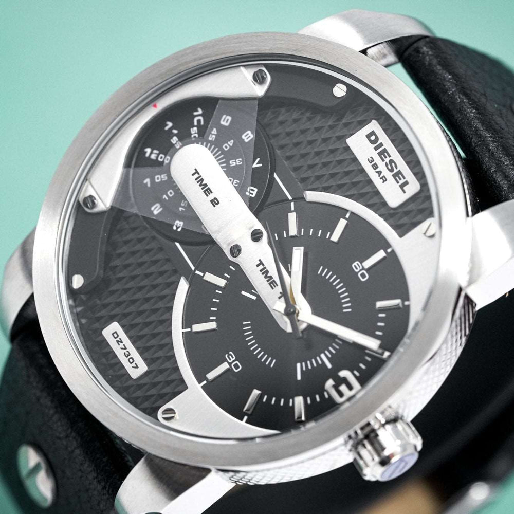 Diesel Dz7307 Men S Mini Daddy sølv sort ur