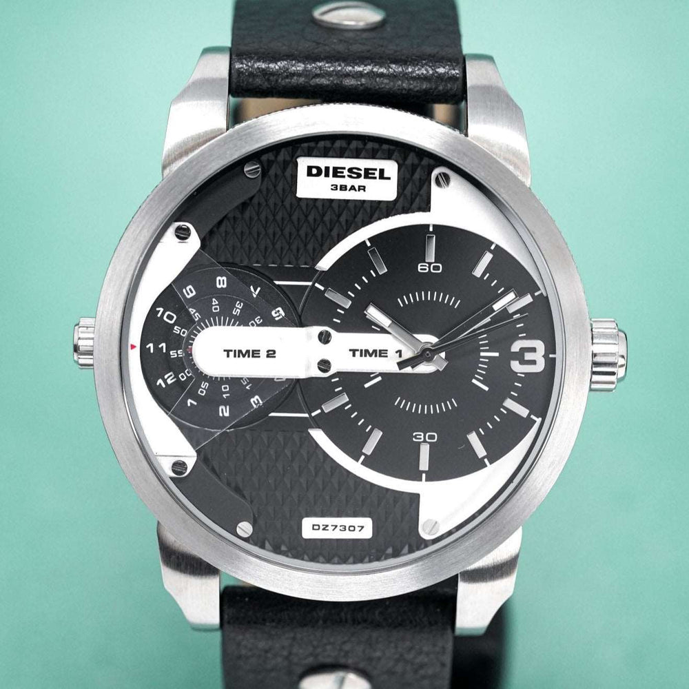 Diesel Dz7307 Men S Mini Daddy sølv sort ur