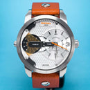 Diesel Dz7309 Men S Mini Daddy sølv brunt ur