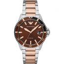 Emporio Armani Ar11340 Men S Diver tofarvet roseguld ur