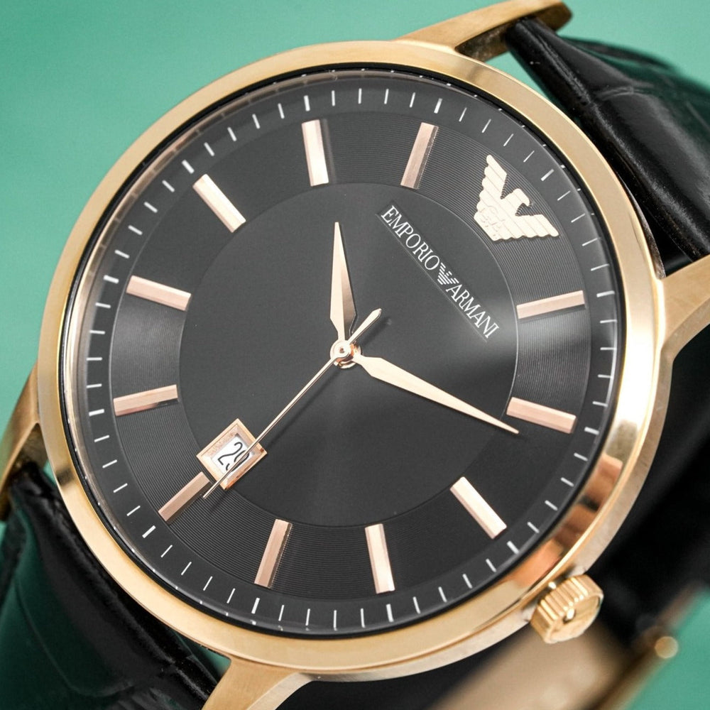 Emporio Armani Ar2425 Men S Renato ur med roseguld PVD-belægning