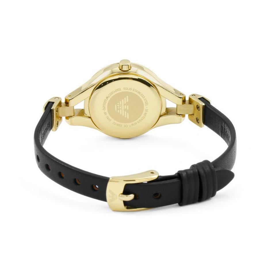 Emporio Armani Ar7405 dameur sort skive guld