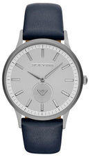 Emporio Armani Renato hvid skive blå læder rem ur For Men Ar11119