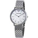 Emporio Armani Mother Of Pearl skive sølv stål rem ur For Women Ar11112