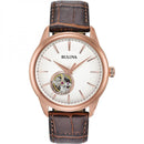 Bulova Classic Skeleton Automatic brunt herreur 97a133