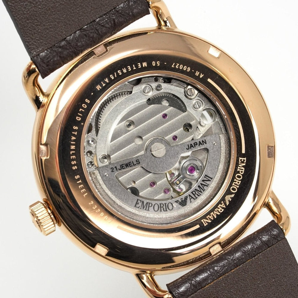 Emporio Armani Ar60027 Men S Automatic Meccanico Skeleton ur