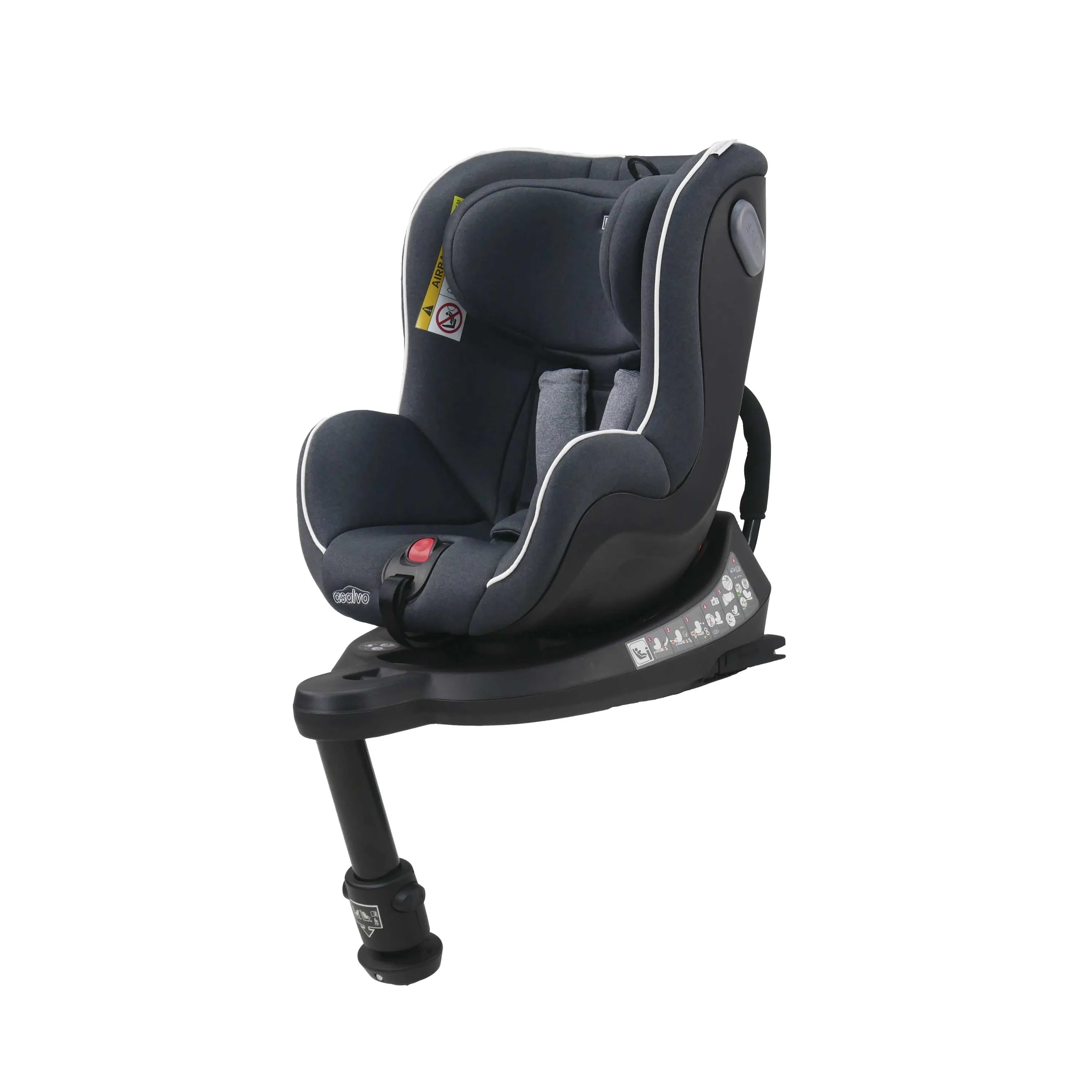 Asalvo Autostol 0-18 kg. og 360 graders rotation, Protect Fix, Sort