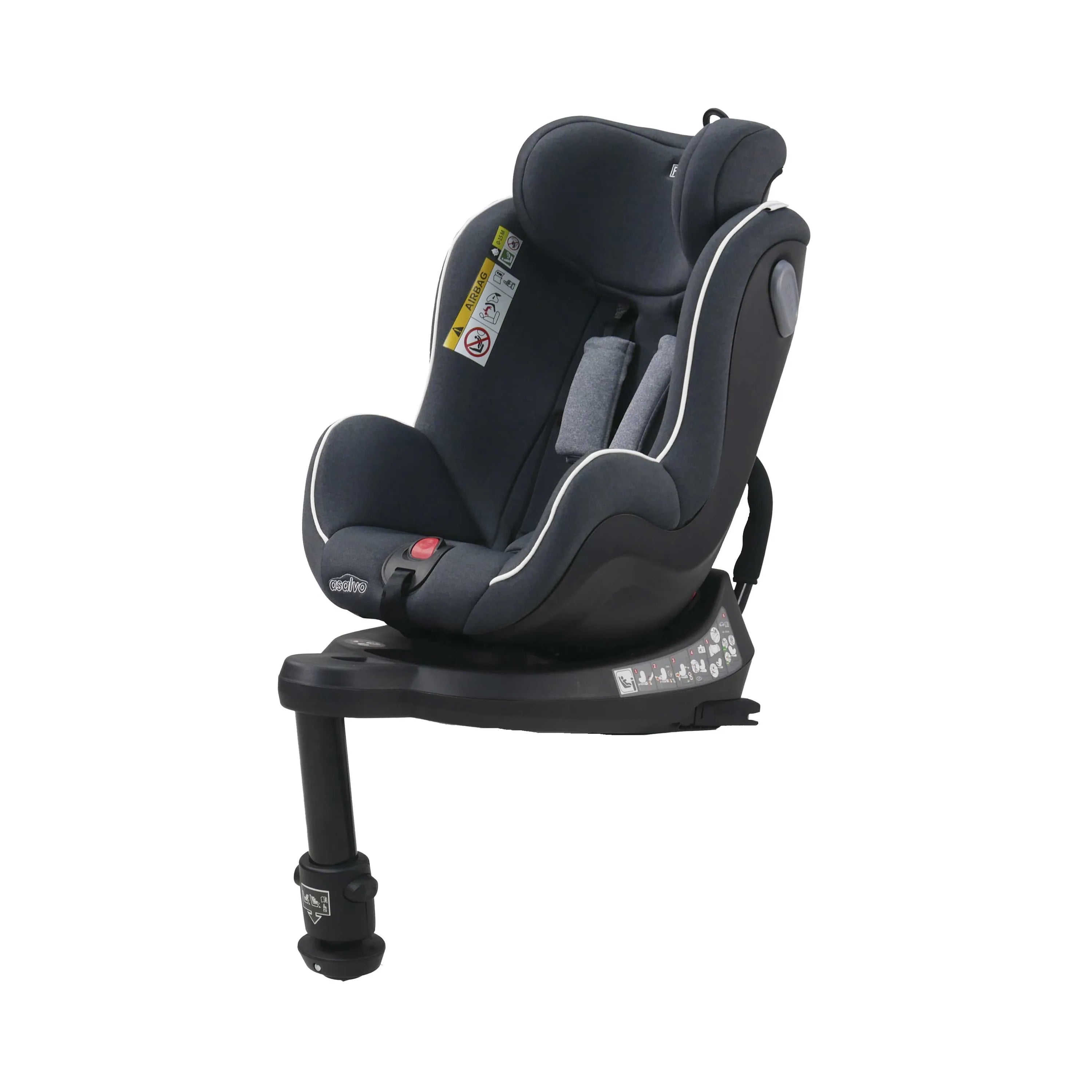Asalvo Autostol 0-18 kg. og 360 graders rotation, Protect Fix, Sort