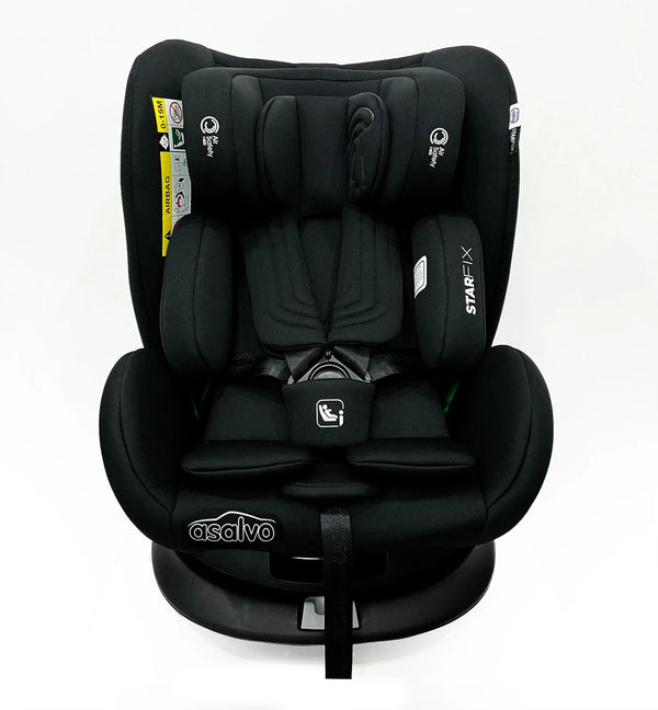 Asalvo Autostol 0-36 kg. og 360 graders rotation, Star fix, Sort