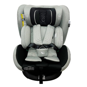 Autostol 0–36 kg, 360° roterbar, Isofix, i-Size Star Fix, Grå — Asalvo