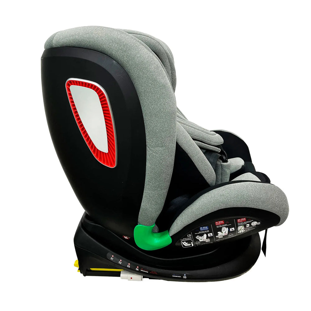 Autostol 0–36 kg, 360° roterbar, Isofix, i-Size Star Fix, Grå — Asalvo