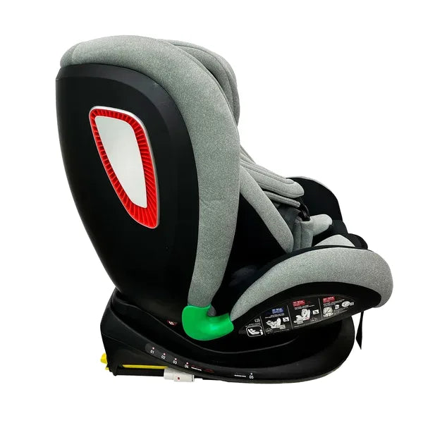 Autostol 0–36 kg, 360° roterbar, Isofix, i-Size Star Fix, Grå — Asalvo
