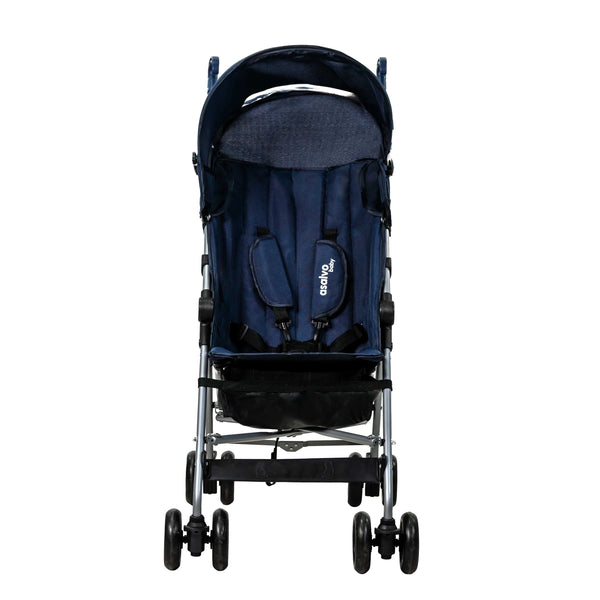Letvægts klapvogn Enzo 4,9 kg Navy 5-punkts sele, kaleche m/vindue – Asalvo