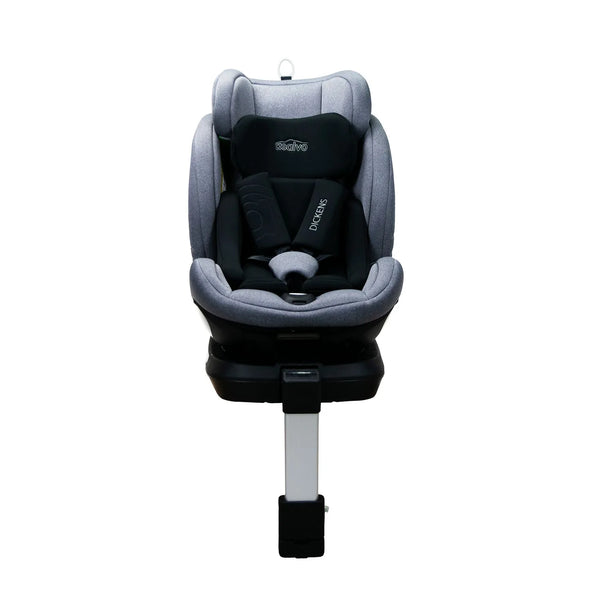 Asalvo Autostol 0-18 kg. og 360 graders rotation, Dickens/Grå