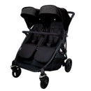 Tvillinge Klapvogn Double Bro Justerbar – Sort – Asalvo