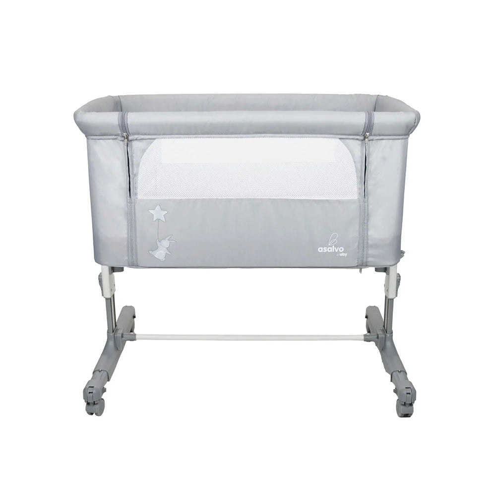 Bedside Crib Mini Calm Kompakt – Grå – Asalvo