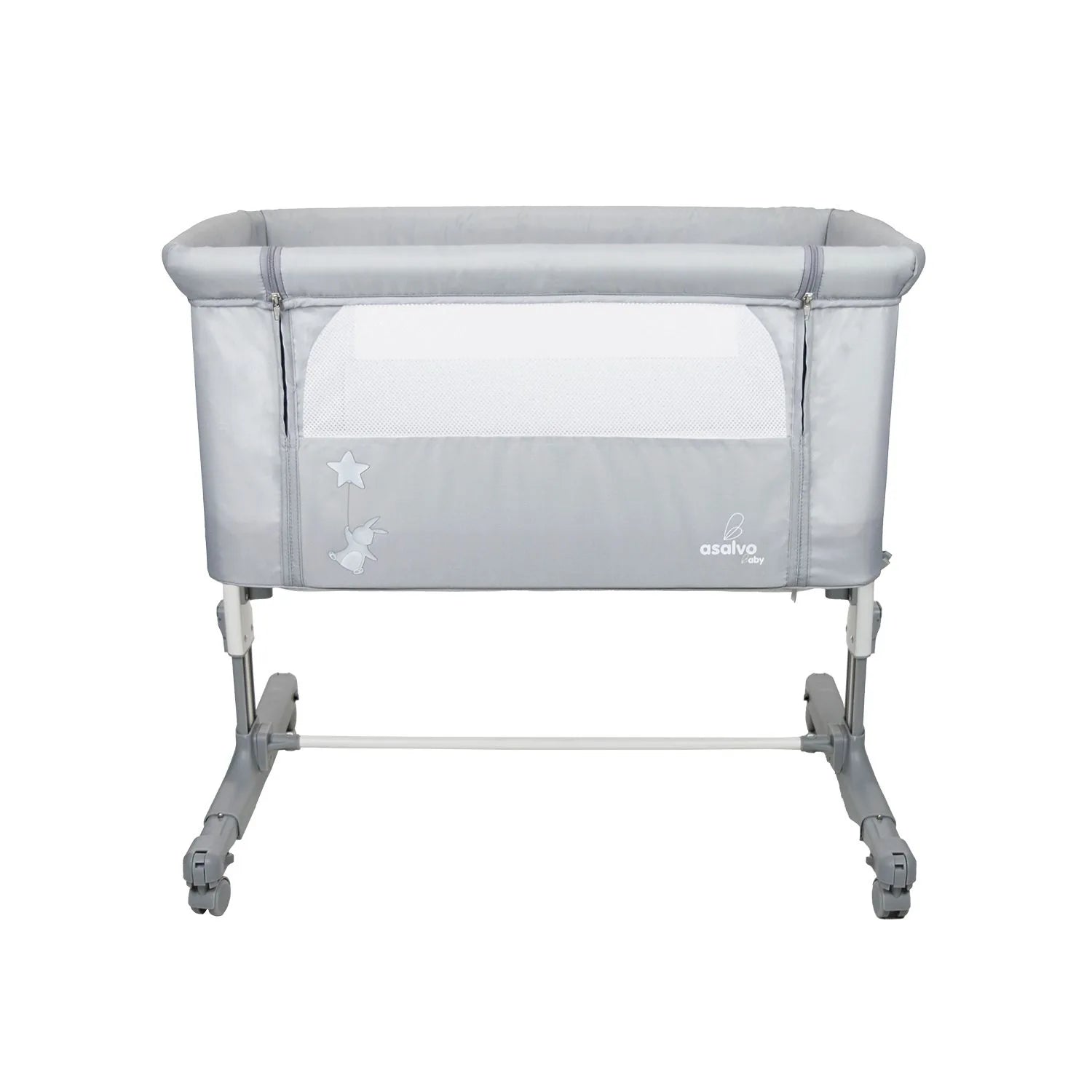 Asalvo Bedside Crib Mini Calm, Grå