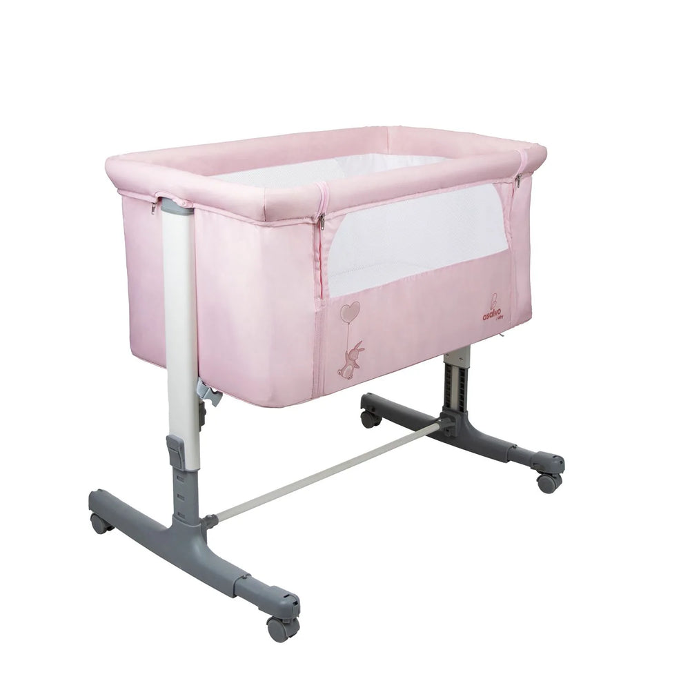 Bedside Crib Mini Calm Kompakt – Pink – Asalvo