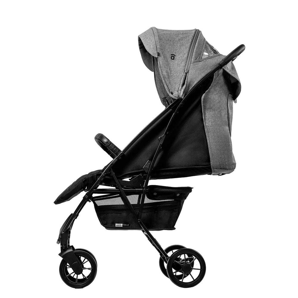 Klapvogn Cotton 2 Foldbar – Grå – Asalvo