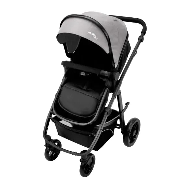 Klapvogn Travel System Oslo 2 Justerbar – Grå – Asalvo