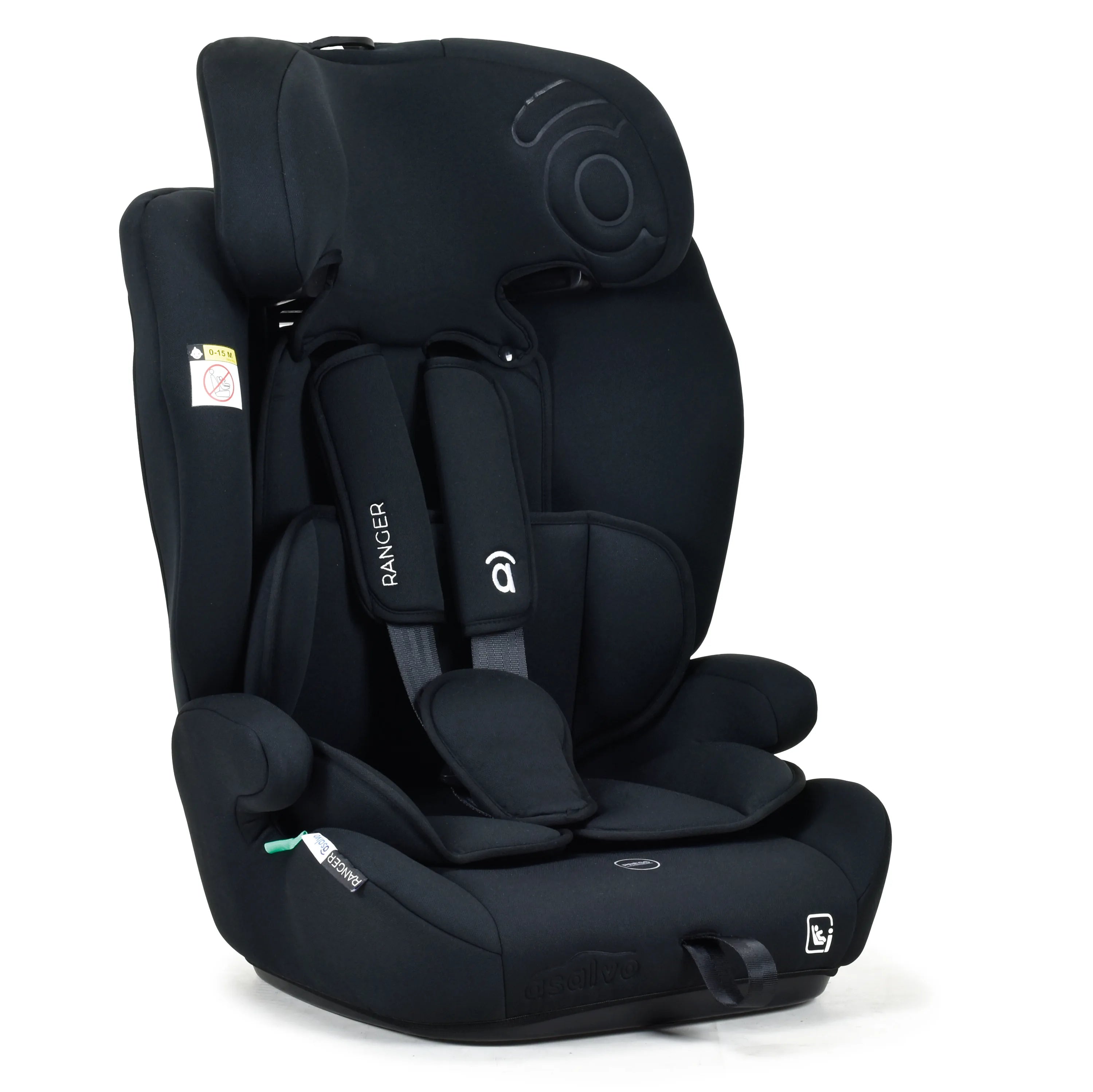 Asalvo Autostol I-size 76 - 150 cm, Ranger, Sort
