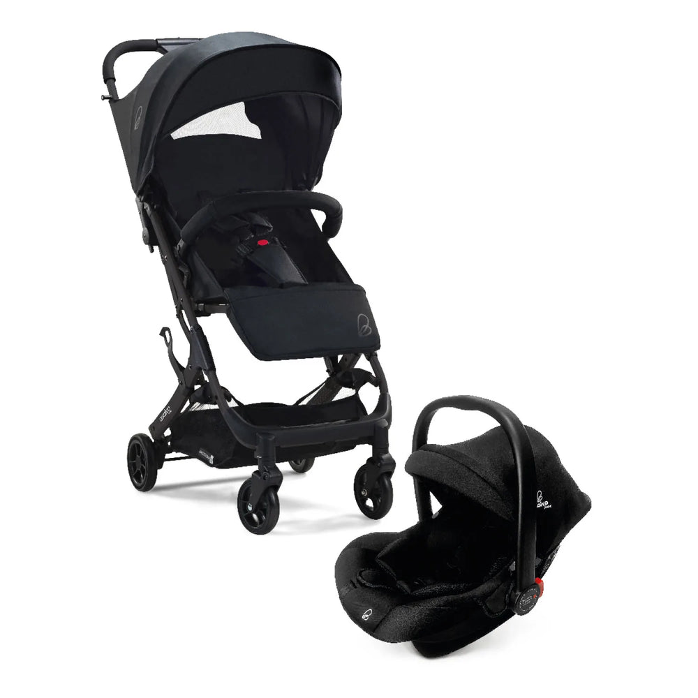 Klapvogn Amsterdam Travel System Justerbar – Sort – Asalvo