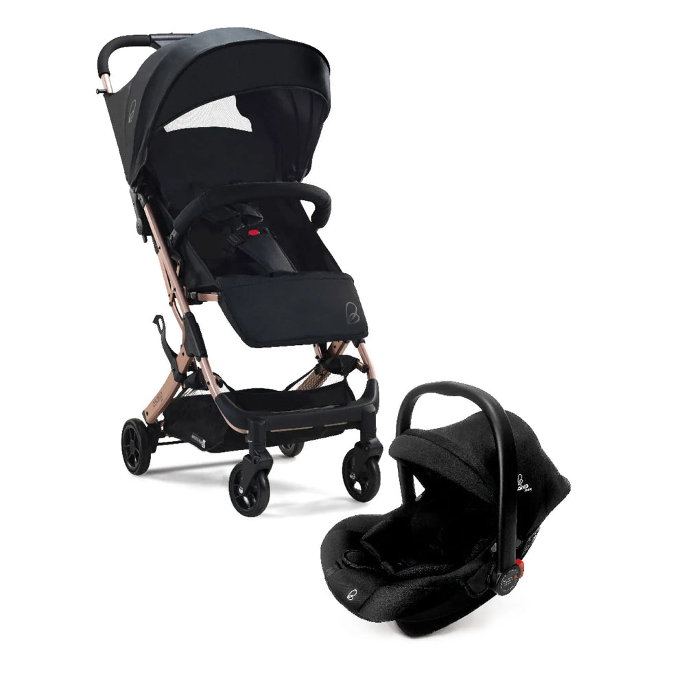 Klapvogn Amsterdam Travel System Justerbar – Gylden – Asalvo
