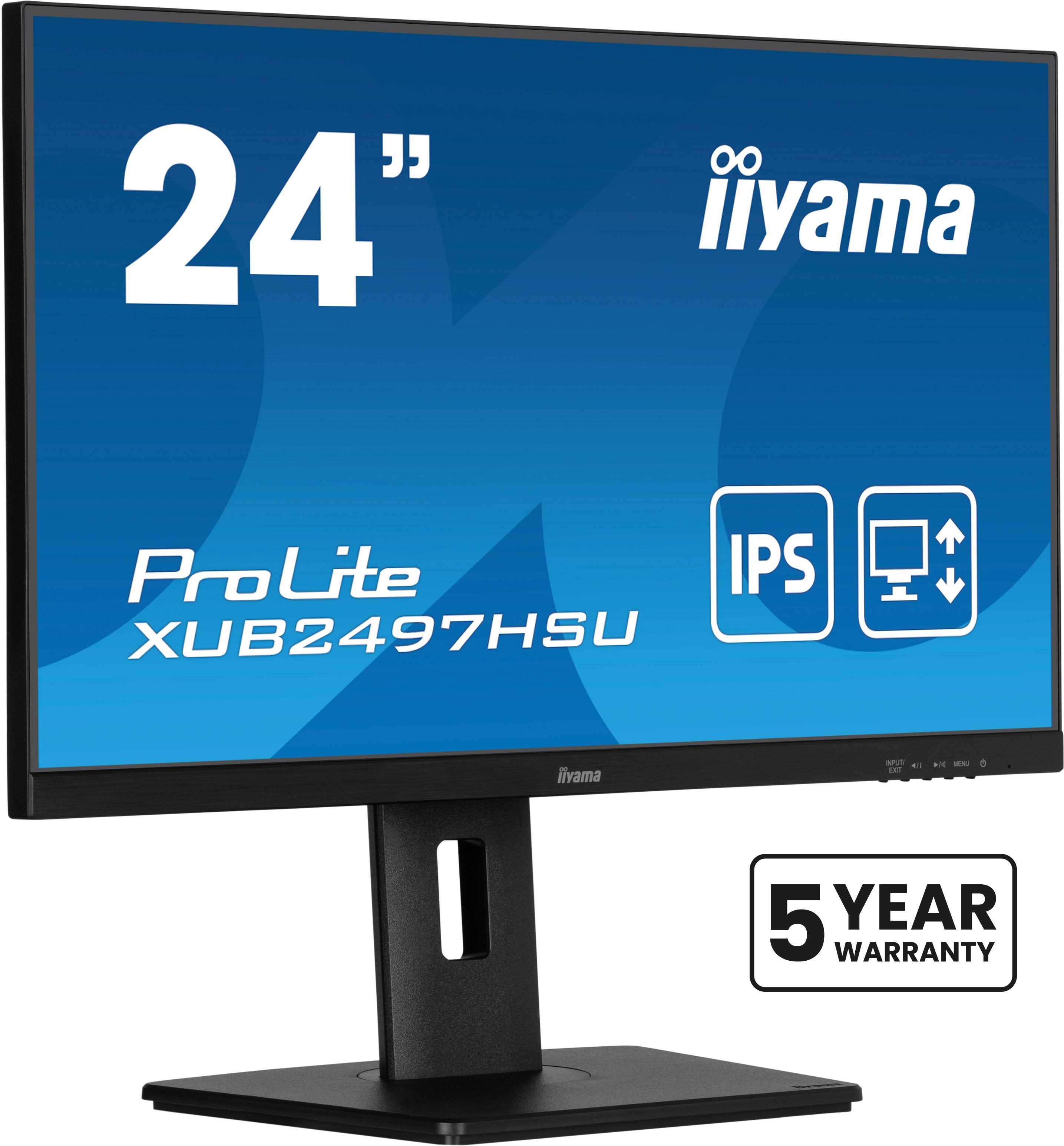 iiyama ProLite XUB2497HSU-B2 24 1920 x 1080 (Full HD) HDMI DisplayPort 100Hz Pivot Skærm