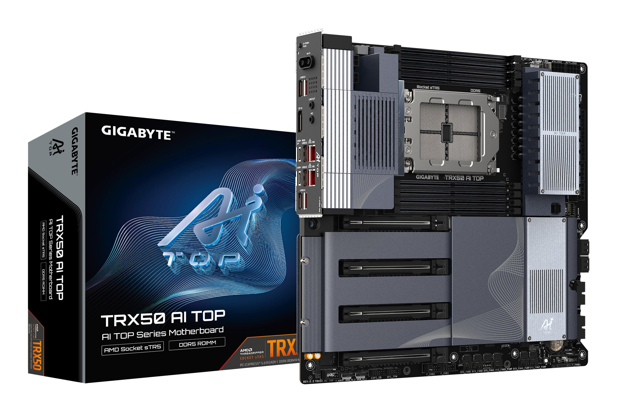 GIGABYTE TRX50 AI TOP-2B bundkort AMD TRX50 Socket sTR5 Udvidet ATX