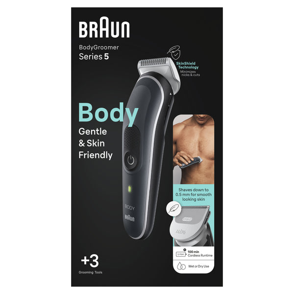 BRAUN Hvid/grå Kropstrimmer BG5340